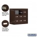 Salsbury Cell Phone Storage Locker - 3 Door High Unit (8 Inch Deep Compartments) - 9 A Doors - Bronze - Surface Mounted - Master Keyed Locks